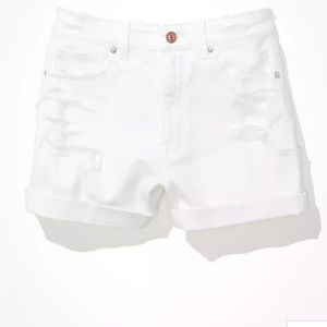 American eagle white mom shorts